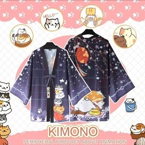 ❌️ [SOLD] - YOMORIO Neko Atsume Cute Cat Japanese Kimono Yukata